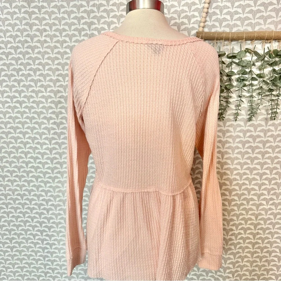 Torrid Pink Brushed Waffle Knit Henley Babydoll Tunic Shirt Plus Size 0 0X 12 - Picture 7 of 12